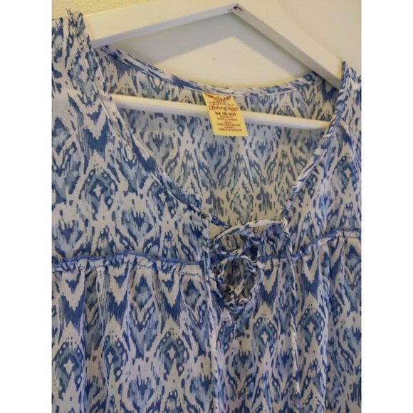 Faded Glory Sleeveless Cross Tie Top Size 8-10 - Picture 6 of 14